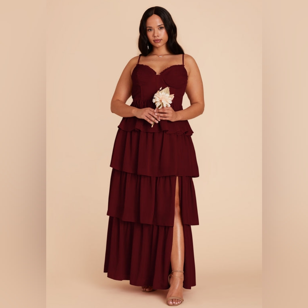 NEW Birdy Grey Lola Chiffon Cabernet Dress - Picture 2 of 10